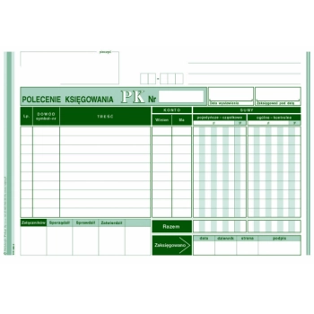 PK polecenie księgowania A5 439-3